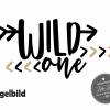 Bügelbild Wild One mit Pfeil  in Wunschfarbe zum ersten  Geburtstag Bild 2