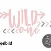 Bügelbild Wild One mit Pfeil  in Wunschfarbe zum ersten  Geburtstag Bild 6