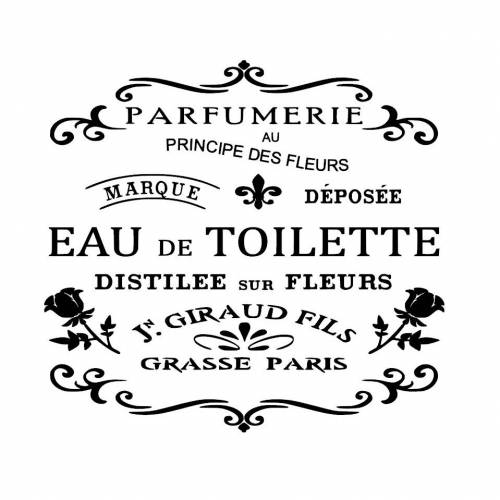 Wandtattoo - Möbeltattoo - Vinyl - Vintage - "PARFUMERIE" - 6129