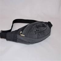 Graue Hüfttasche , Jeans Upcycling Bild 1