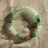Halskette Afrika Krobo Spacer, mit Recycling Glasperlen und Ashanti Messing Perle Bild 2
