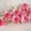 Lichterkette mit Rosen aus Papier in Rottönen als Geschenk Bild 6