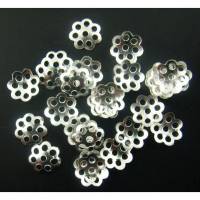 50 oder 2000 Perlkappen, versilbert, 6mm, Perlen, Schmuckperlen, Glasperlen,  01216 Bild 1