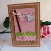 Geburtskarte, Klappkarte zur Geburt/Taufe für ein Mädchen in rosa Bild 4