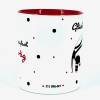 Tasse mit Elefant und Spruch, Tier-Motiv Kaffeebecher rot Bild 2