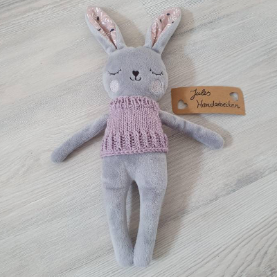 ITH Stickdatei Hase Julchen 16x26 cm Rahmen + Strickanleitung