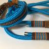 Leine Halsband Set ozeanblau, für mittelgroße Hunde, verstellbar Bild 2