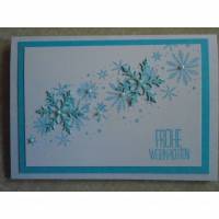 Weihnachtskarte Eiskristall,Weihnachtsgrüsse Grußkarte,Karte,Glückwunschkarte,Weihnachten,Kristall,Weihnachtspost Bild 1