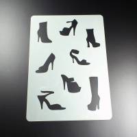 Schablone Schuhe 8 Motive High-Heels Stiletto Pumps - BA14 Bild 1