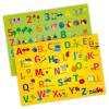 4er SET Tischset mit Lerneffekt für Kinder - beidseitig bedruckt ABC 123 Weltkarte Zeit Farben Platzset Bild 2
