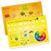 4er SET Tischset mit Lerneffekt für Kinder - beidseitig bedruckt ABC 123 Weltkarte Zeit Farben Platzset Bild 5