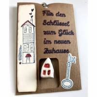 Keramik-Schlüsselanhänger "Kleines Häuschen" (2) Bild 1