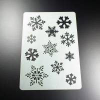 Schablone Schneeflocken Winter 11 Flocken Snowflake - BA07 Bild 1