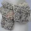 Schal Baby Babyschal Tuch Halstuch Wolle weiß grau rosa lila bunt meliert gestrickt handgestrickt Bild 4