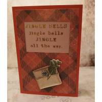 Weihnachtskarte Jingle Bells mit Geschenk Bild 1