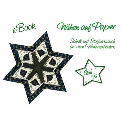 Schnitt für einen Weihnachtsstern, Paper Piecing