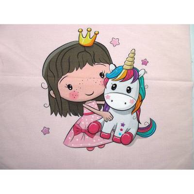 Süßes Panel Prinzessin und Einhorn
