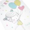 5 Einladungskarten Mädchen Luftballon rosa GLITZER inkl. 5 transparenten Briefumschlägen Kindergeburtstag Einladung Bild 3