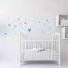 129 Wandtattoo Sterne-Set blau 60 Stück Sternenhimmel - Bezaubernde Kinderzimmer Sticker und Aufkleber für Möbel- und Wanddeko Bild 4