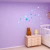 129 Wandtattoo Sterne-Set blau 60 Stück Sternenhimmel - Bezaubernde Kinderzimmer Sticker und Aufkleber für Möbel- und Wanddeko Bild 7