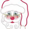 "  Weihnachtsmann / Santa Claus mit Brille "  Applikation / Stickdatei - 151,1 x 129,8 mm, bitte Format auswähle Bild 2