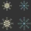 "  4 verschiedene Schneeflocken "  Stickdateien in 2 Größen, BItte Format auswählen Bild 8