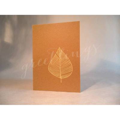 Klappkarte A6, Motiv Blatt