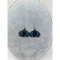 Ohrringe Fledermaus Türkis-Blau Lace Bild 2