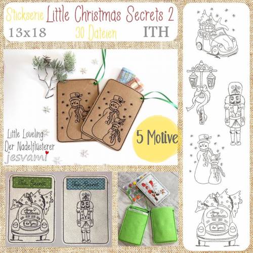 Digitale Stickserie "Little Christmas Secrets 2 ITH" für den 13x18 cm (5x7") Stickrahmen