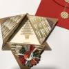 Gold-Sternfaltkarte zu Weihnachten - Gruß und Geldgeschenk in einem - handmade Bild 2