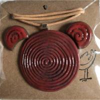 Keramik-Schmuck-Set: Kette mit Anhänger und Ohrstecker Bild 1