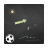 021 Fussball - selbstklebende Tafelfolie/Kreidefolie inkl. 3 Stück Kreide - Größe: 850 x 850 mm - Kinderzimmer Wanddeko Bild 2