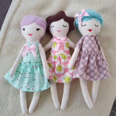 ITH Stickdatei Puppen Antje und Angelika, für 13x18 Rahmen