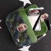 Kleine Filz-Gürteltasche in Grün meliert,  schönes Weihnachtsgeschenk für die Freundin, Schwester oder Mutter Bild 2