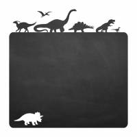 020 Dinosaurier - selbstklebende Tafelfolie/Kreidefolie inkl. 3 Stück Kreide - Größe: 900 x 900 mm - Kinderzimmer Wanddeko Bild 1