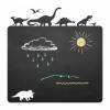 020 Dinosaurier - selbstklebende Tafelfolie/Kreidefolie inkl. 3 Stück Kreide - Größe: 900 x 900 mm - Kinderzimmer Wanddeko Bild 2