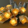 Lichterkette Rosen in creme, Weihnachtsdeko, Geschenk für Frauen Bild 3