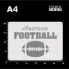 Schablone American Football Schriftzug Ball Ballsport - BA81 Bild 2