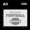 Schablone American Football Schriftzug Ball Ballsport - BA81 Bild 3