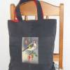 Nachhaltige Einkaufstasche Shopper Stieglitz mit Reißverschlusstasche hinten Bild 4