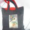 Nachhaltige Einkaufstasche Shopper Stieglitz mit Reißverschlusstasche hinten Bild 9