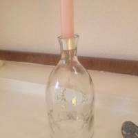 Vintage - Glaszylinder - Kerzenständer mit 2 Kerzen Bild 3