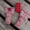 Babypulswärmer, Armstulpen ohne Daumenloch in rosa gesprenkelt Bild 3