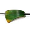 Haarspange aus Leder - Grün Gelb - Lederhaarspange / Haarklammer - Ethno Boho Hippie Goa Sommer Design Bild 2