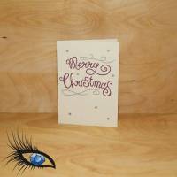 [2019-0403] Klappkarte "Merry Christmas / Weihnachten" - handgeschrieben Bild 1