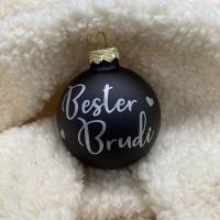 Weihnachtsbaumkugel, Christbaumkugel in schwarz, personalisiert mit Geschenkverpackung Bild 3