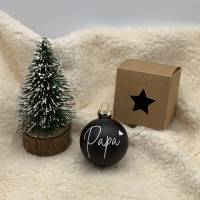 Weihnachtsbaumkugel, Christbaumkugel in schwarz, personalisiert mit Geschenkverpackung Bild 4