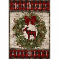 Bügelbild -  Weihnachten - Merry Christmas - Elch - Vintage - Shabby - Transfer - 3205 Bild 1
