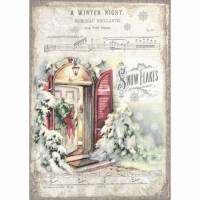 Bügelbild -  Weihnachten - Winter - Vintage - Shabby - Transfer - 3194 Bild 1