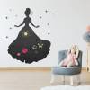 004 Prinzessin - selbstklebende Tafelfolie/Kreidefolie inkl. 3 Stück Kreide Größe: 700 x 900 mm - Kinderzimmer Wanddeko Bild 4